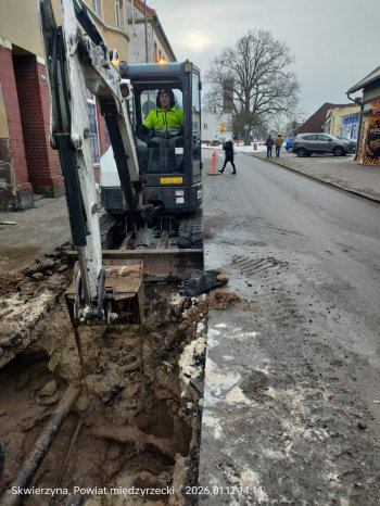 Awaria sieci wodociągowej w Skwierzynie